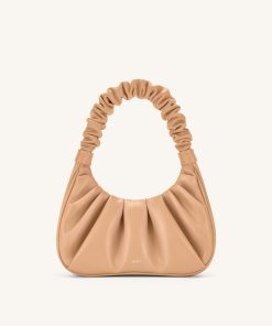 Gabbi Ruched Hobo Handbag - Cane Sugar