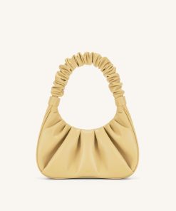 Gabbi Ruched Hobo Handbag - Butter