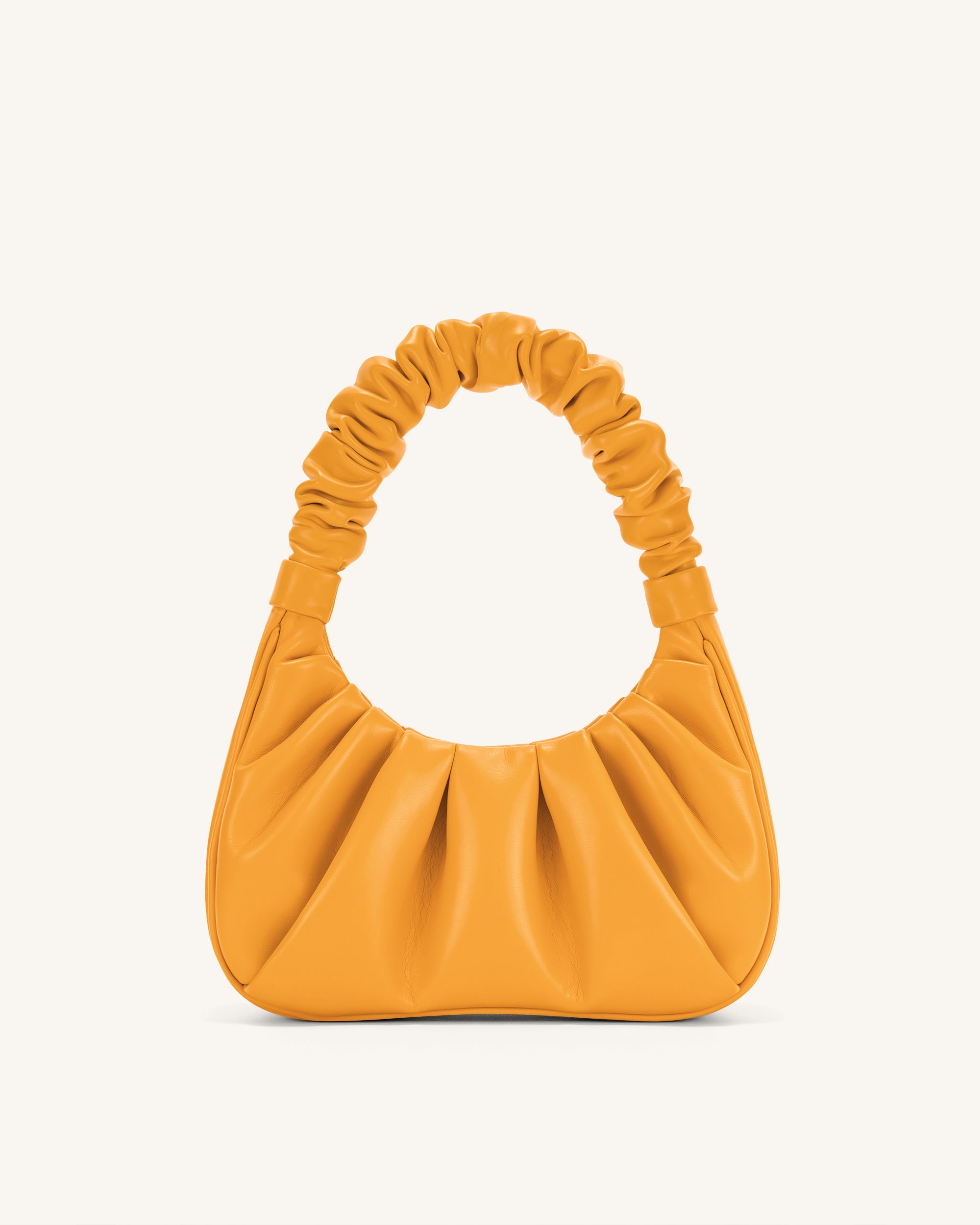 Gabbi Ruched Hobo Handbag - Candied Orange - Image 3