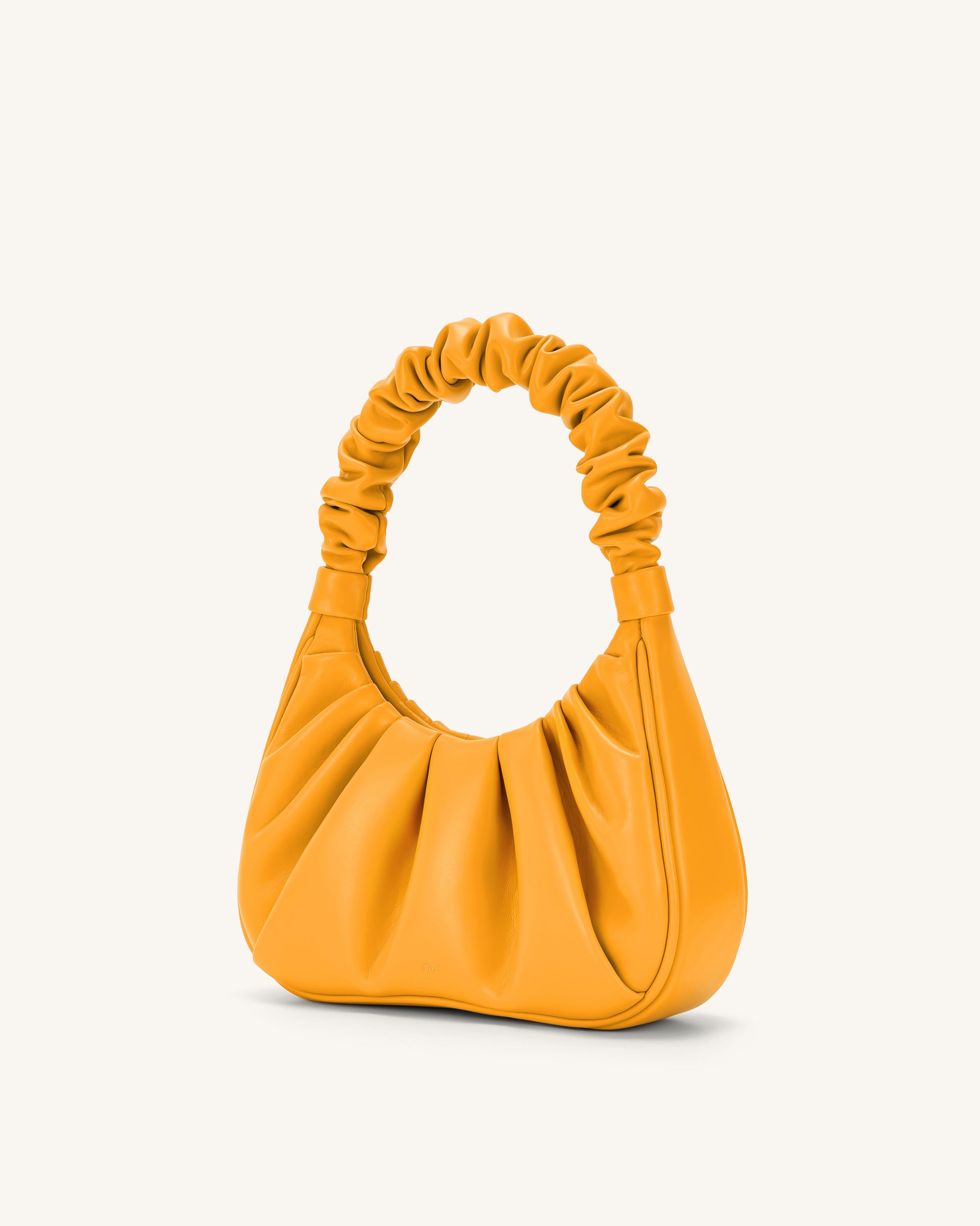 Gabbi Ruched Hobo Handbag - Candied Orange - Image 2