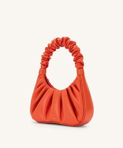 Alternative view of Gabbi Ruched Hobo Handbag - Scarlet