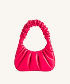 Gabbi Ruched Hobo Handbag - Magenta
