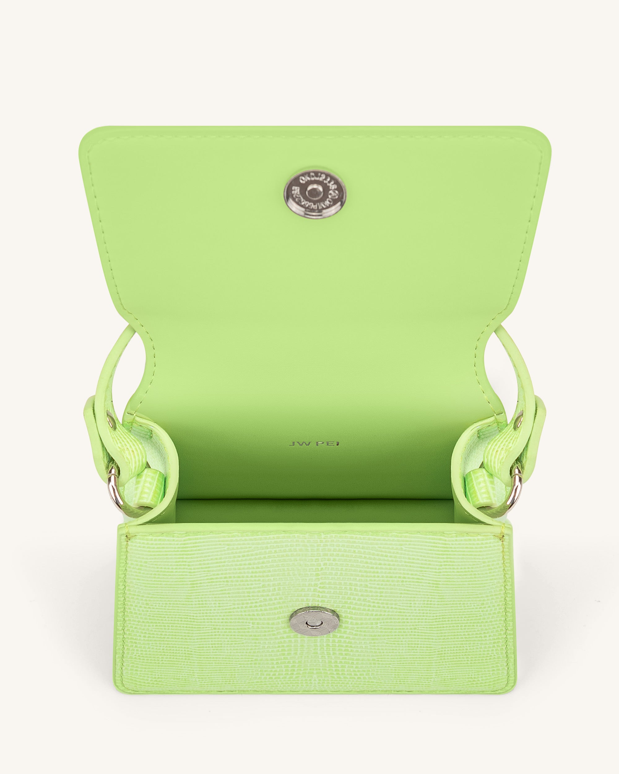 Fae Mini Top Handle Bag - Lime Green Lizard - Image 5