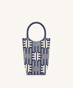 FEI Jacquard Knit Phone Bag - Navy