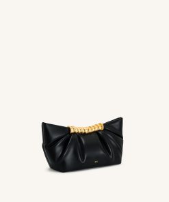 Alternative view of Leia Pleated Clutch - Black