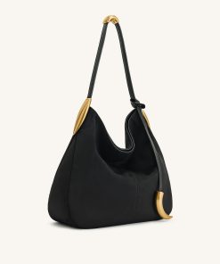 Alternative view of Nina Metal Charm Hobo Bag - Black