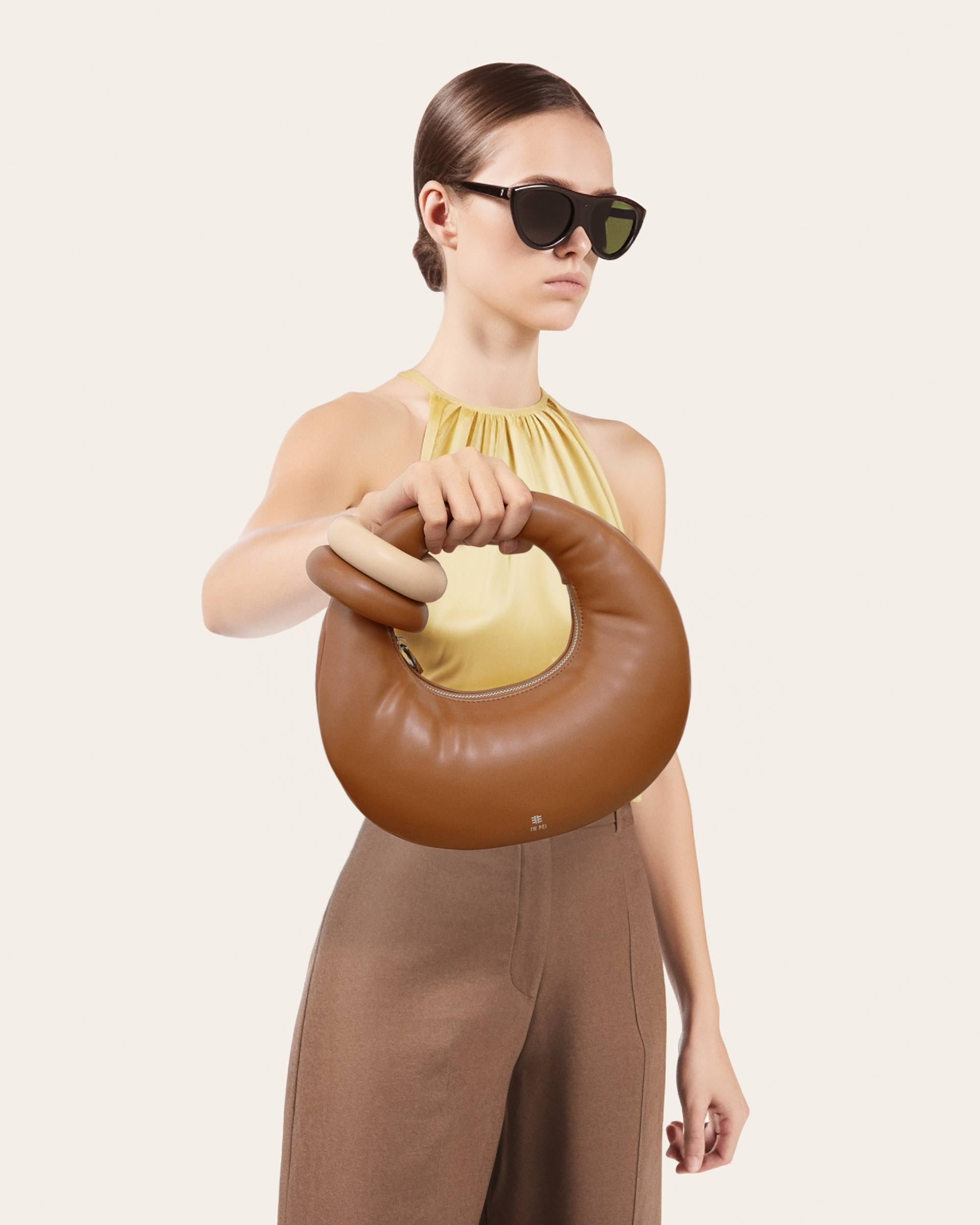 Abacus Top Handle Bag - Brown - Image 2