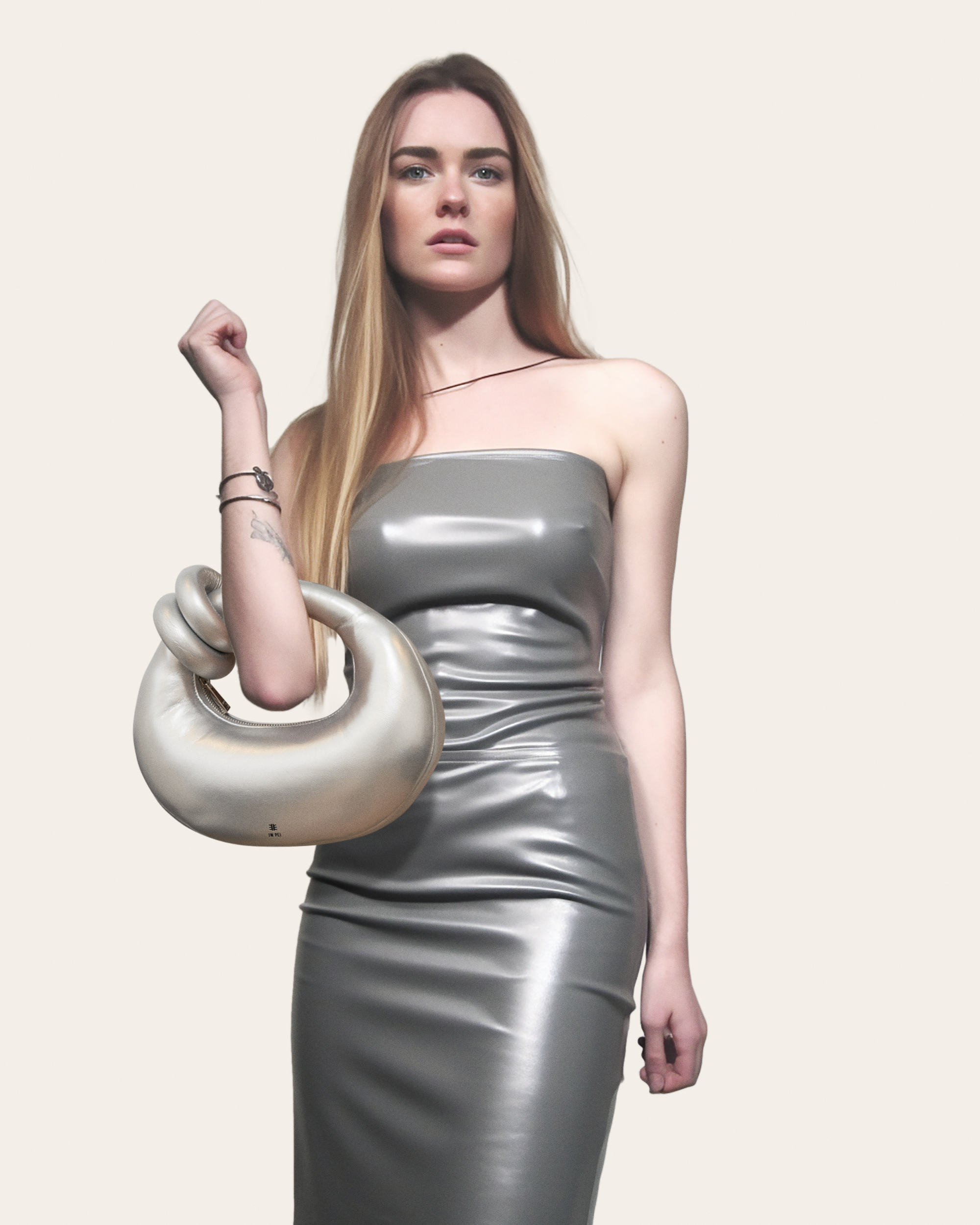 Abacus Top Handle Bag - Silver - Image 2