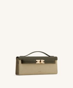 Alternative view of Bria Faux Suede Structured Top Handle Bag - Dark Olive