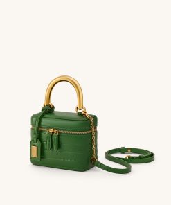 Alternative view of Evelyn Quilted Box Top Handle Bag - Green