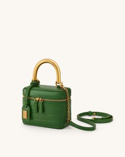 Alternative view of Evelyn Quilted Box Top Handle Bag - Green