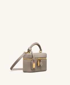 Alternative view of Cleo Box Shape Top Handle Bag - Taupe