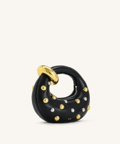 Alternative view of Abacus Studded Mini Top Handle Bag - Black