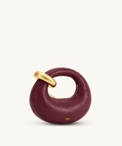 Alternative view of Abacus Faux Snake-Effect Mini Top Handle Bag - Burgundy