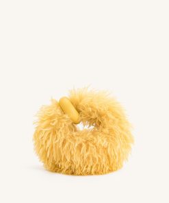 Abacus Faux Fur Mini Top Handle Bag - Yellow