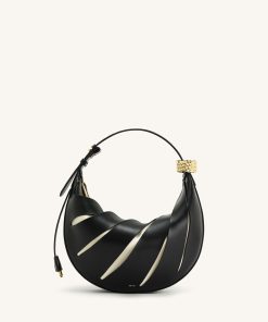Jana Hollow Out Shoulder Bag - Black