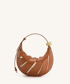 Jana Hollow Out Shoulder Bag - Brown