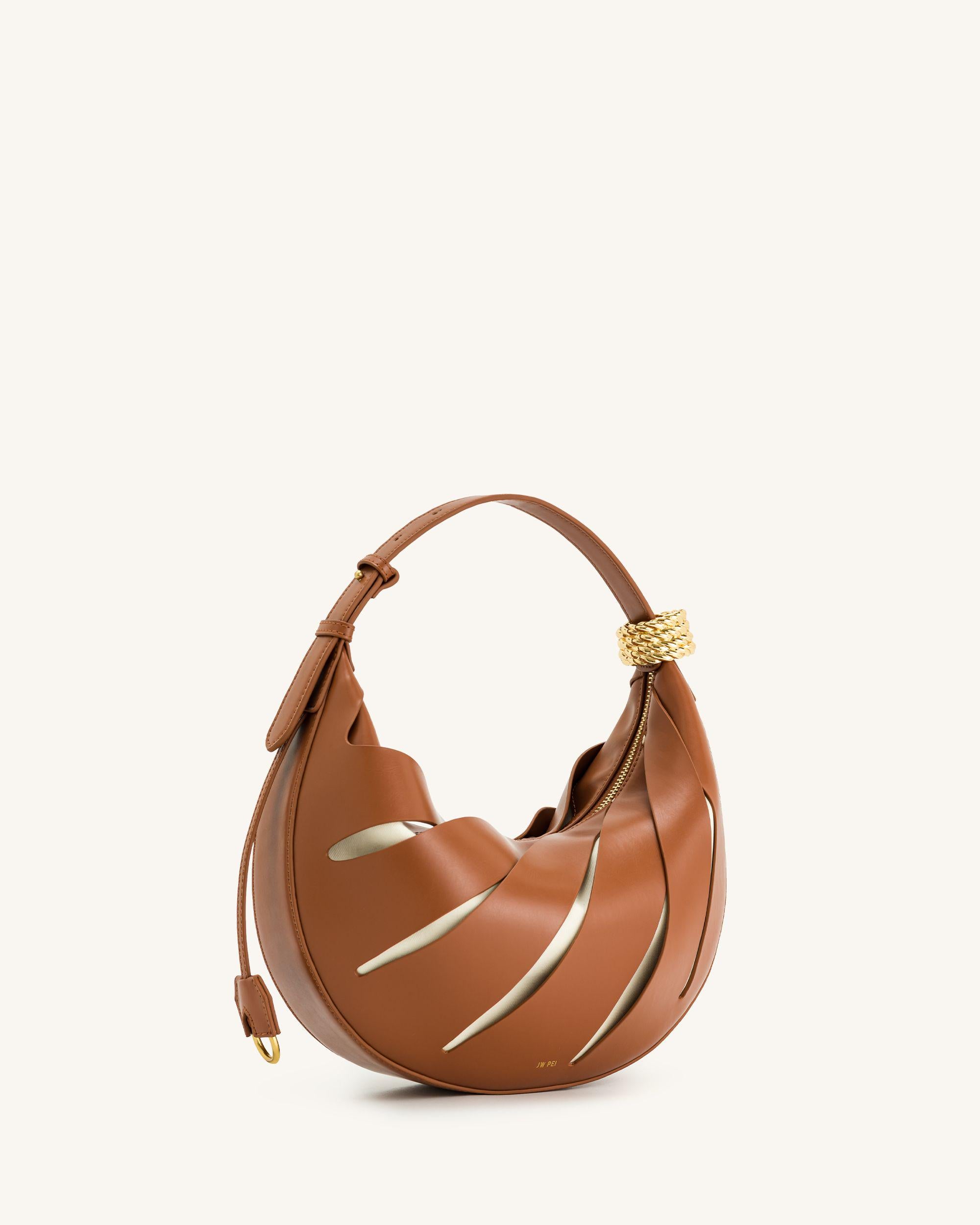Jana Hollow Out Shoulder Bag - Brown - Image 3