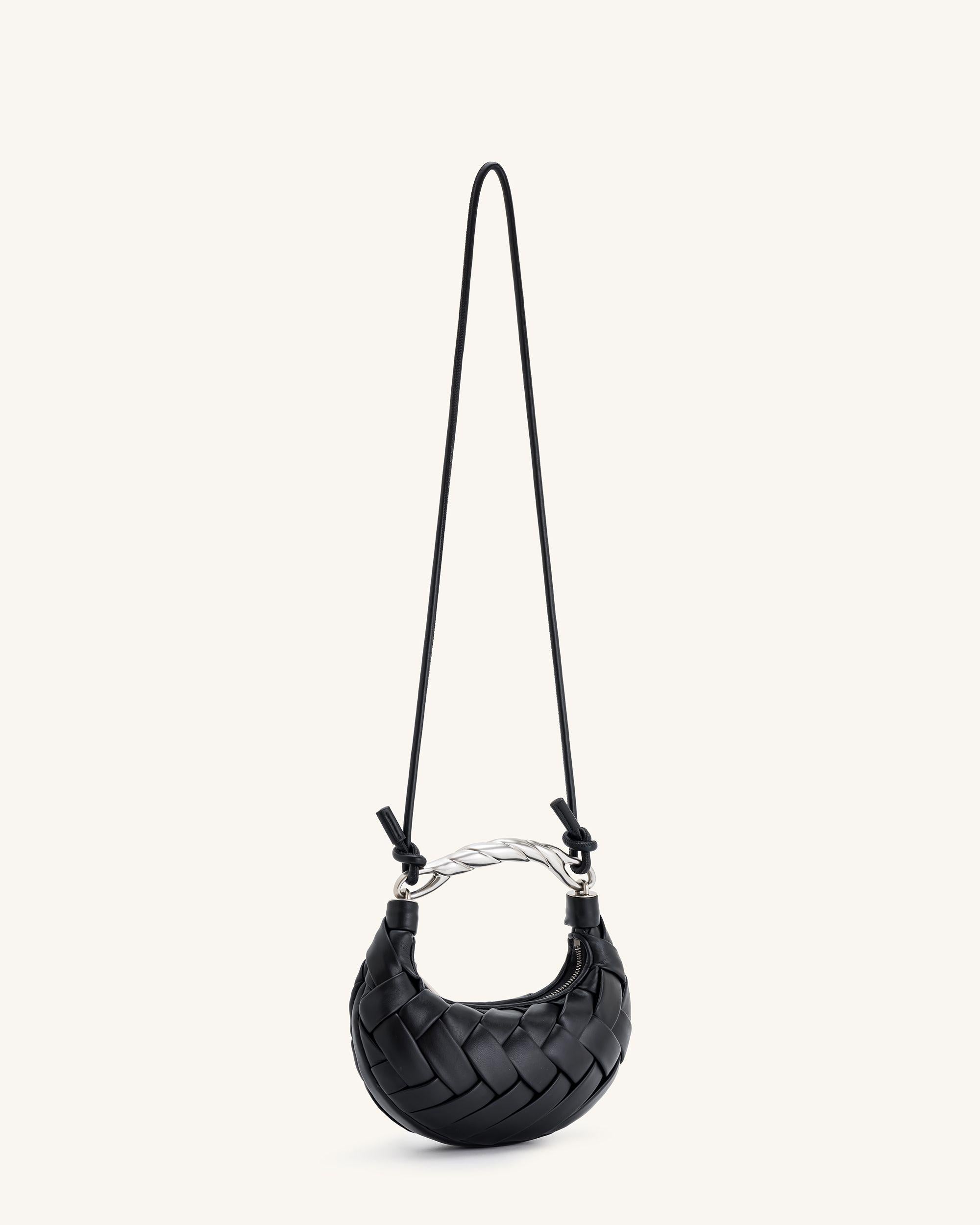 Orla Weave Handbag - Black - Image 3