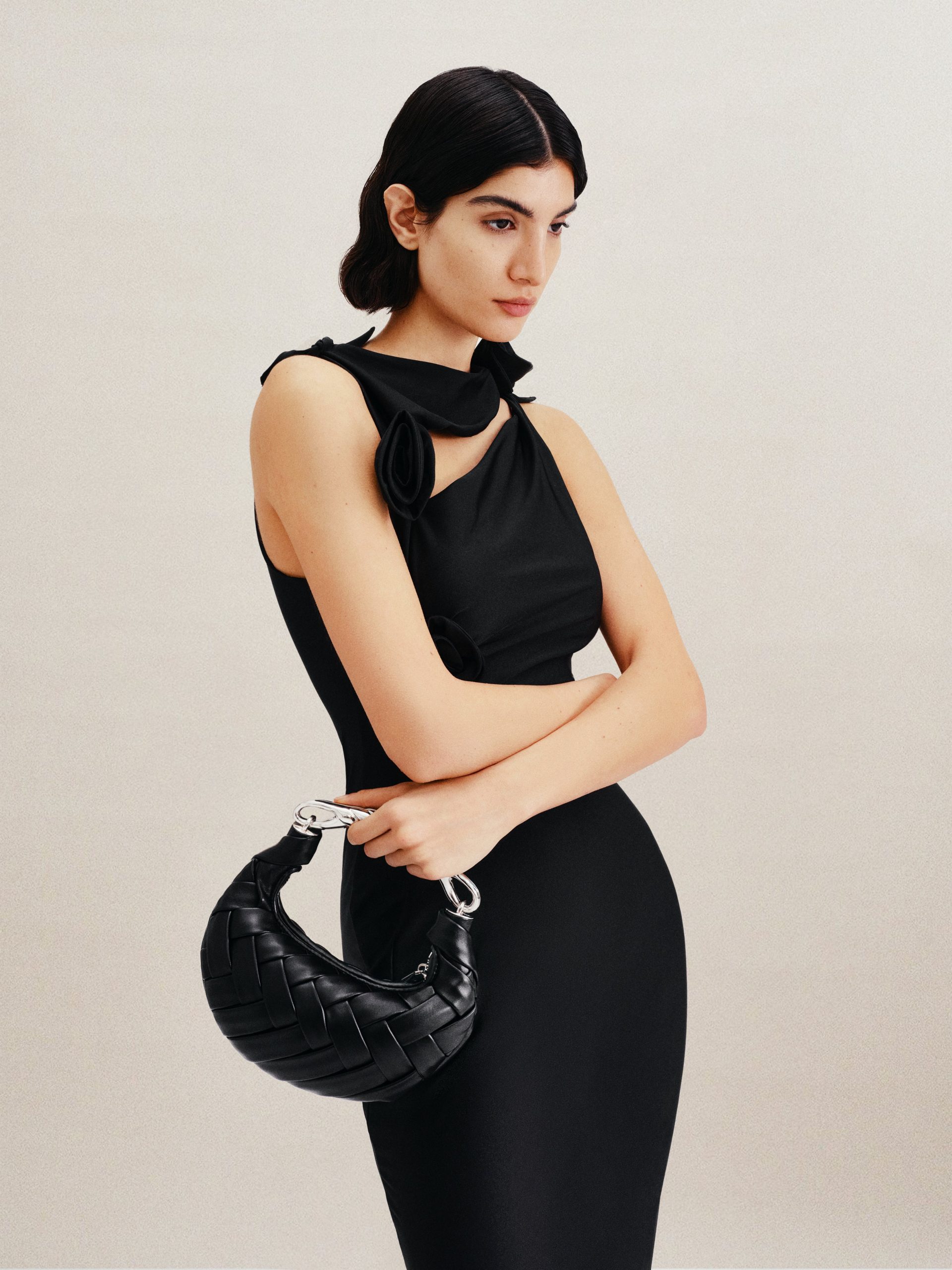 Orla Weave Handbag - Black - Image 2