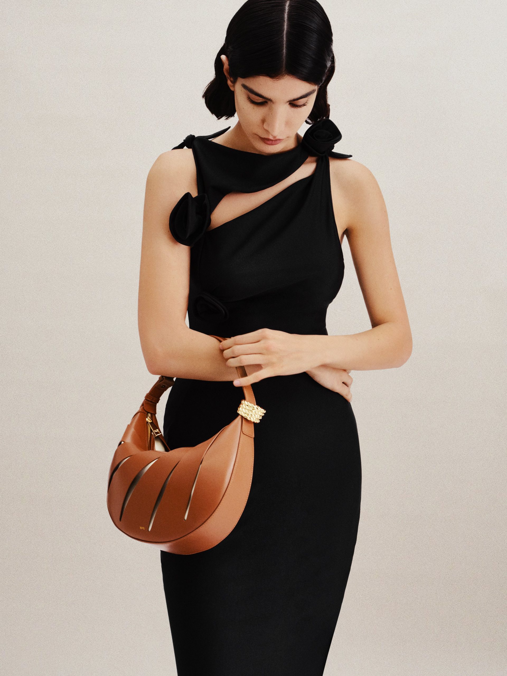 Jana Hollow Out Shoulder Bag - Brown - Image 2