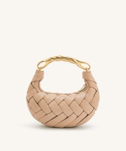 Orla Weave Handbag - Almond
