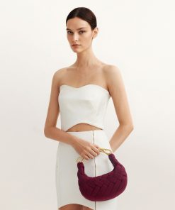 Alternative view of Orla Weave Handbag - Claret