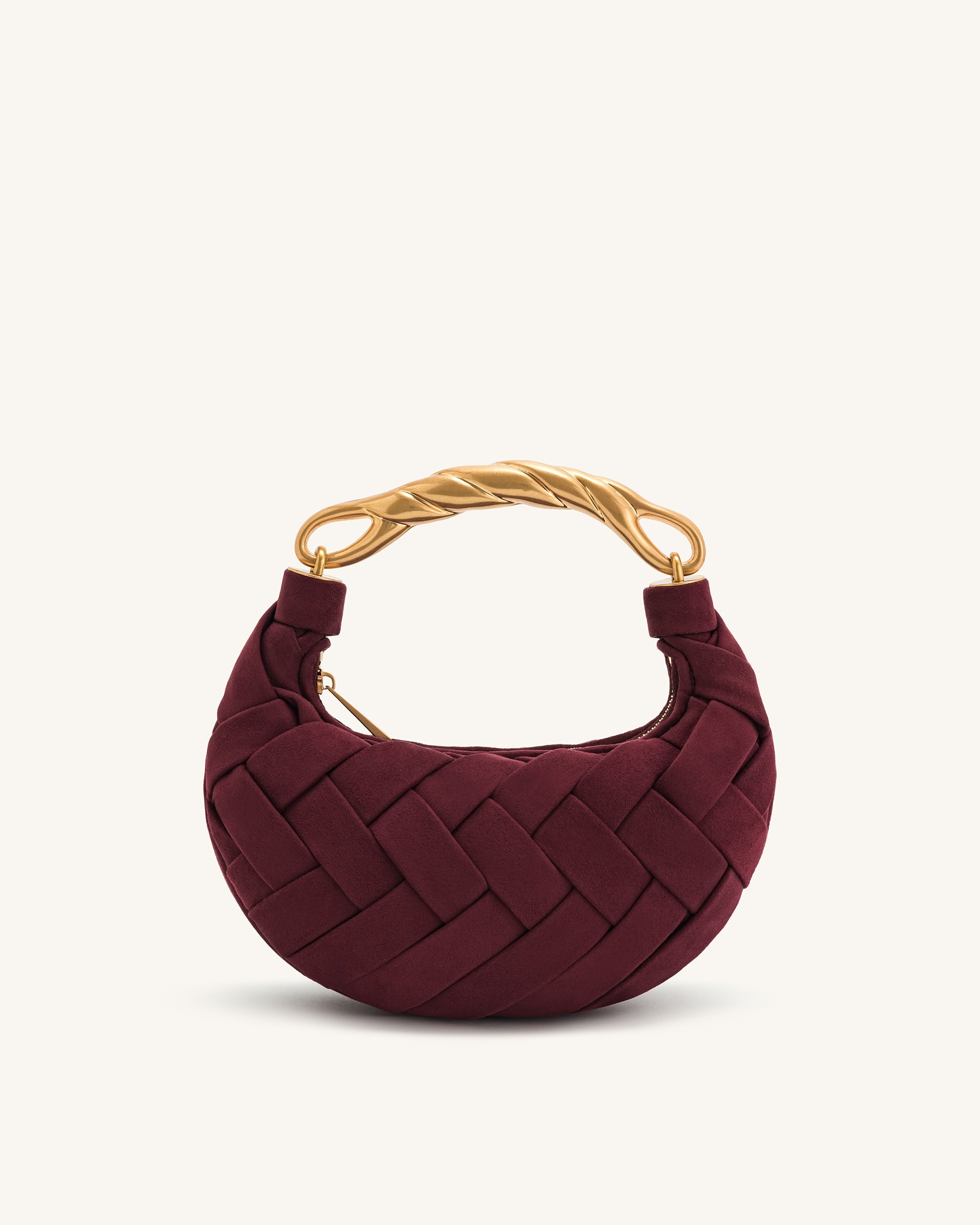 Orla Weave Handbag - Claret - Image 4