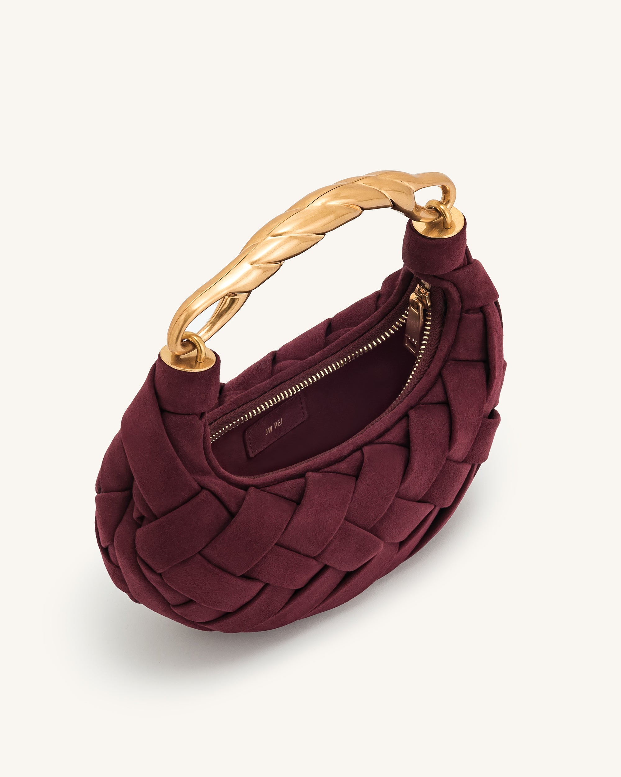 Orla Weave Handbag - Claret - Image 5