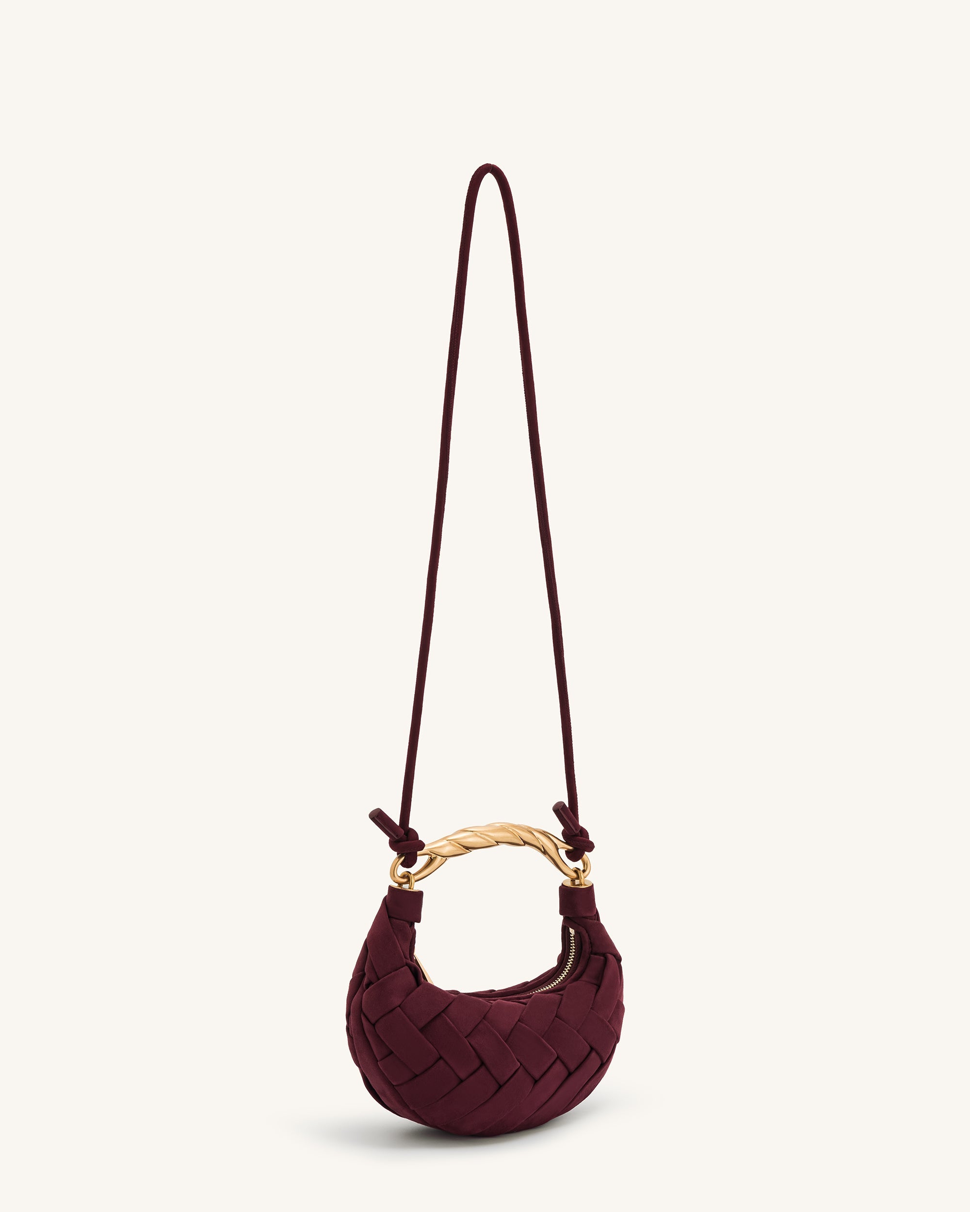 Orla Weave Handbag - Claret - Image 3