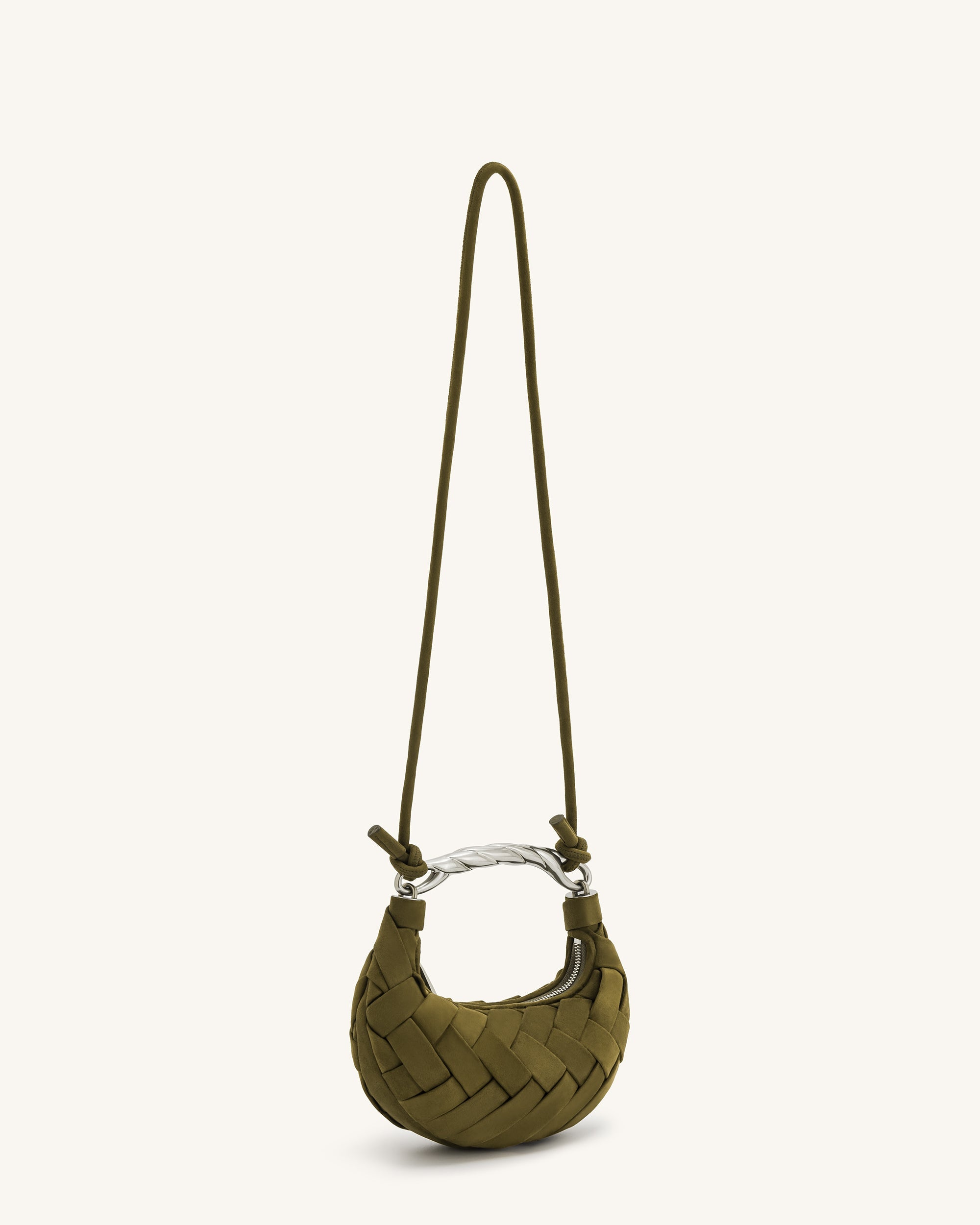 Orla Weave Handbag - Dark Olive - Image 2