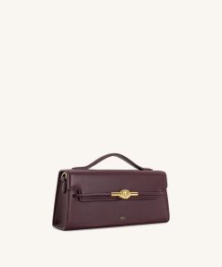 Alternative view of Lena Metal Rope Knot Top Handle Bag - Deep Claret