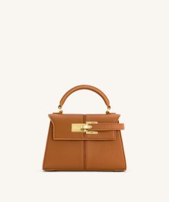 Elise Top Handle Bag - Brown