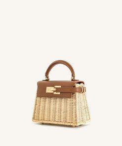 Alternative view of Elise Natural Rattan Weaving  Handbag - Brown Rattan