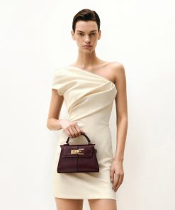 Alternative view of Elise Top Handle Bag - Deep Burgundy