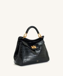 Alternative view of Lucia Classic Top Handbag - Black Croc