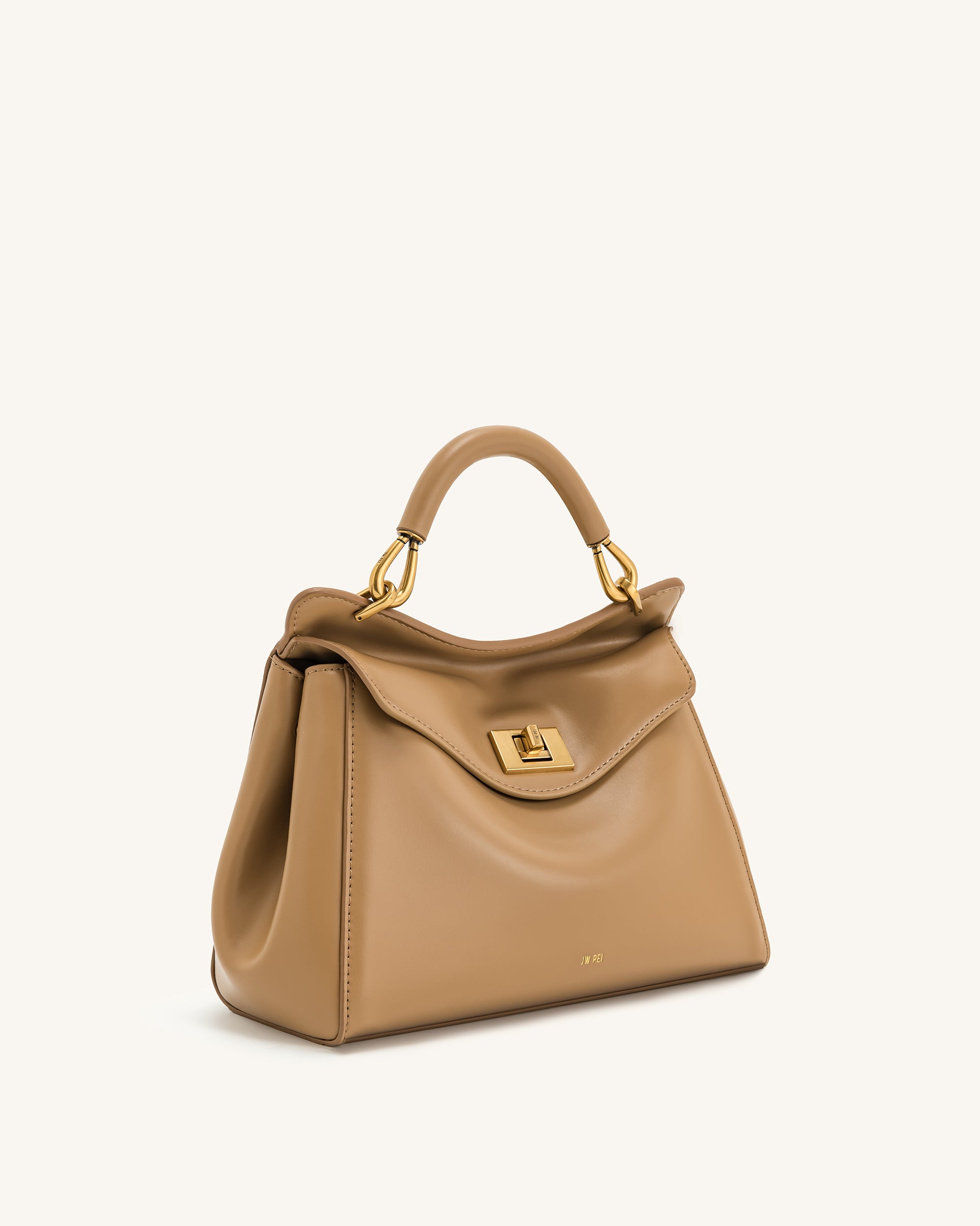 Lucia Classic Top Handbag - Brown - Image 2