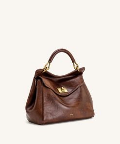 Alternative view of Lucia Classic Top Handle Bag - Coffee Brown