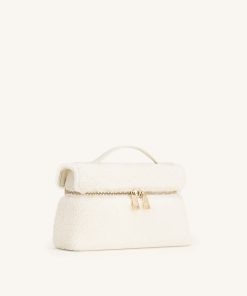 Alternative view of Thea Faux Fur Top Handle Bag - Cream