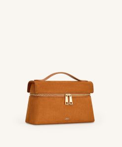 Alternative view of Thea Faux Suede Top Handle Bag - Camel