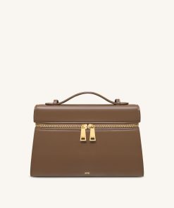Thea Large Top Handle Bag - Mocha Brown