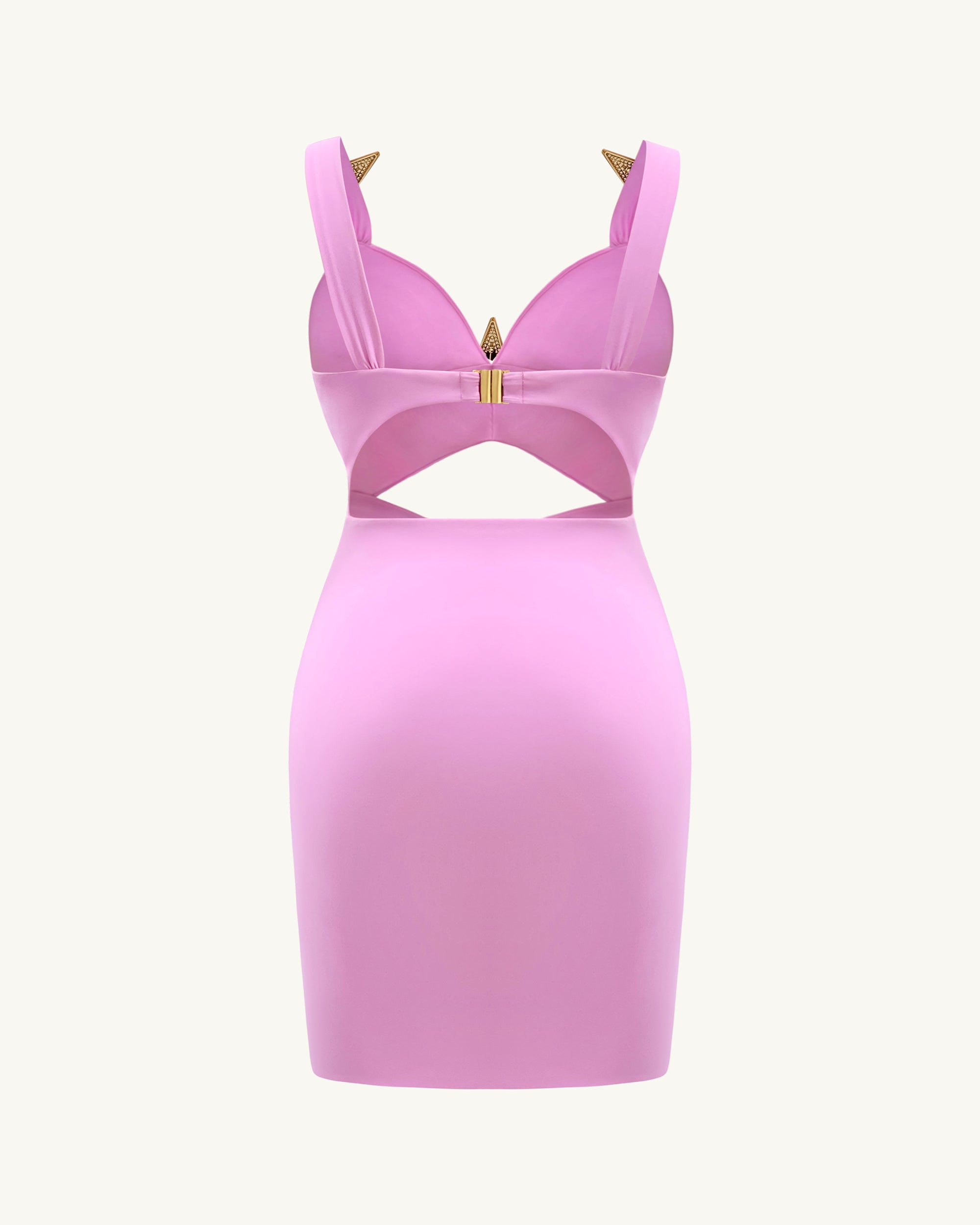 Mini Dress with Star Details - Pink - Image 4