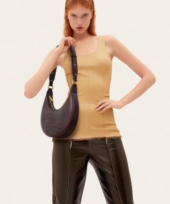 Alternative view of Carly Saddle Bag - Brown Croc