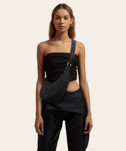 Alternative view of Carly Nylon Saddle Bag - Black