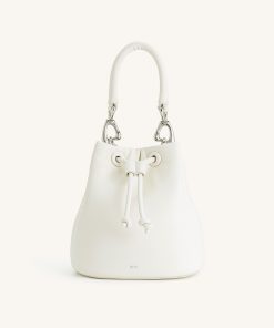 Yulia Padded Bucket Bag - White
