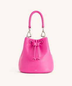 Yulia Padded Bucket Bag - Bright Pink