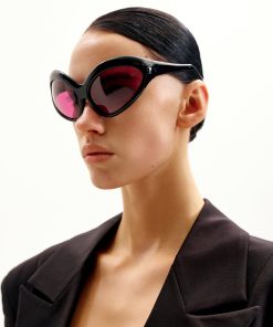 Alternative view of Quorra Cateye Sunglasses - Black