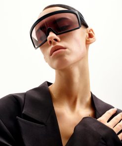 Alternative view of Avalynn Square Frame Sunglasses - Black