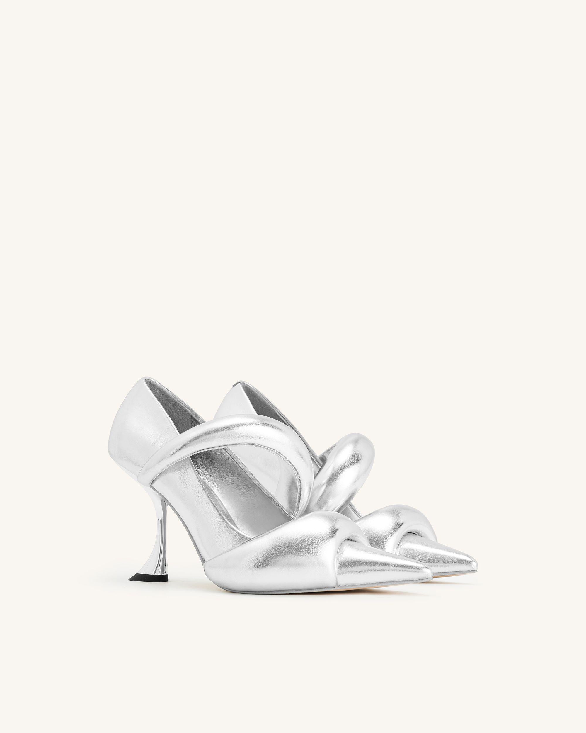 Sara Metallic Pumps - Silver - Image 3