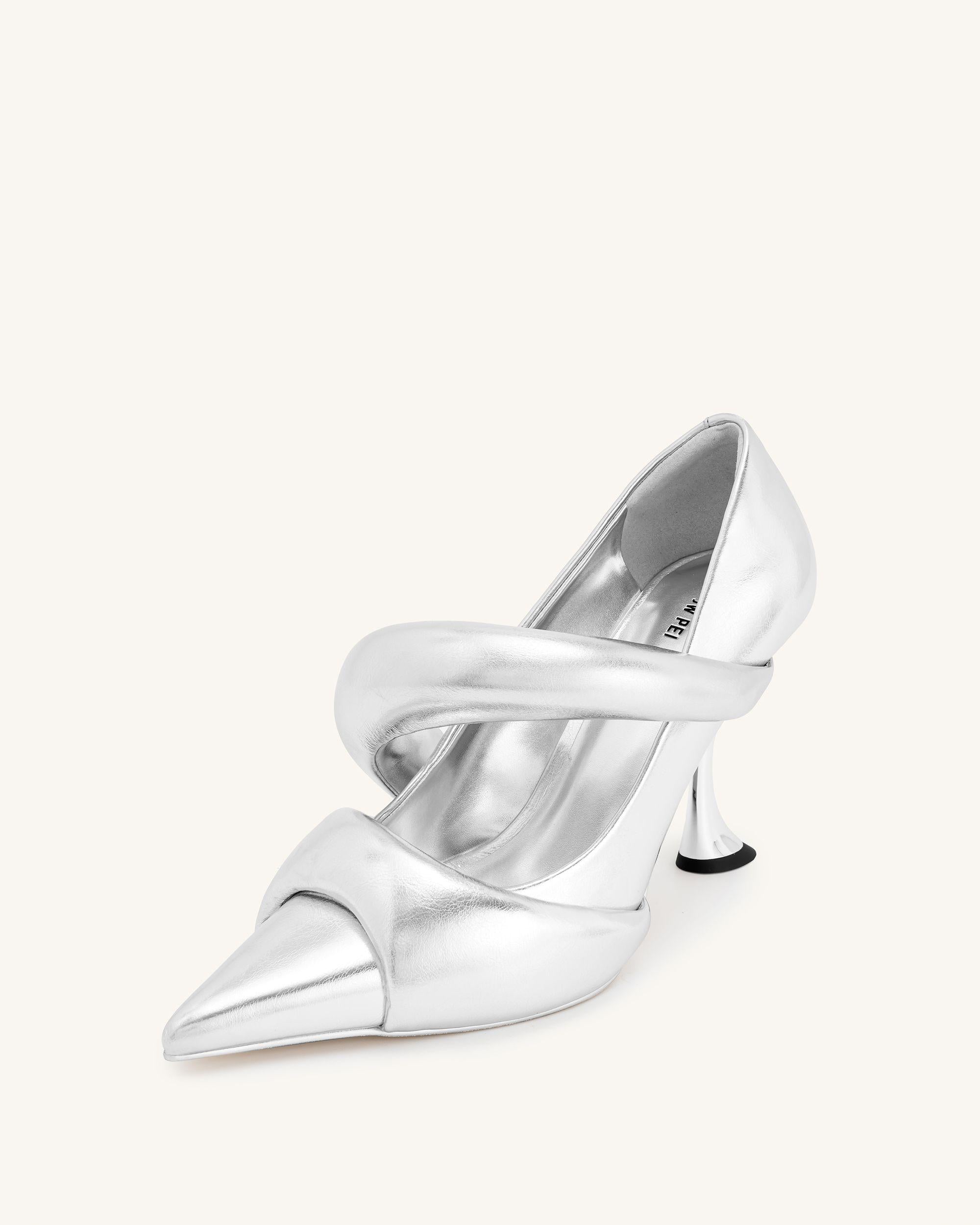 Sara Metallic Pumps - Silver - Image 6